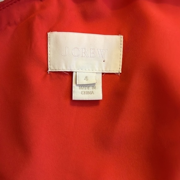 JCrew Cara Silk Chiffon Melon One Shoulder Dress Size 4 - Picture 10 of 12